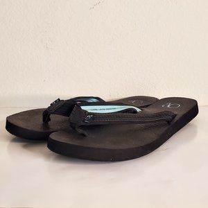 OP Black/Blue Lorne Flip Flops Size L
